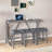 Huriye 4 Pieces Rectangular Bar Dining Table Set with Power Outlet,-2082292950-2135148857