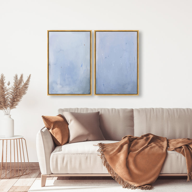 Calm Waters Set by Oliver Gal, 21"H x 31"W, Gold Floater Frame