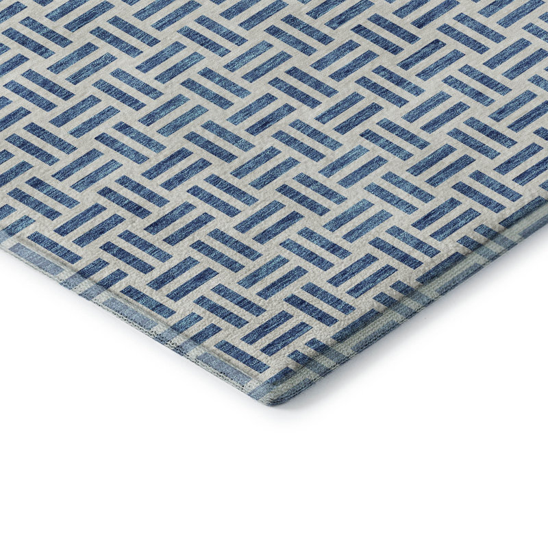 Premium Machine Washable Prisco Denim Rug, Rectangle 8' x 10'