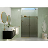 Equinox 56 - 60 in. x 78 in. Fully Frameless Gray Tinted Sliding Shower Door