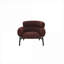 Fauteuil d'appoint rembourré rouge Tweed