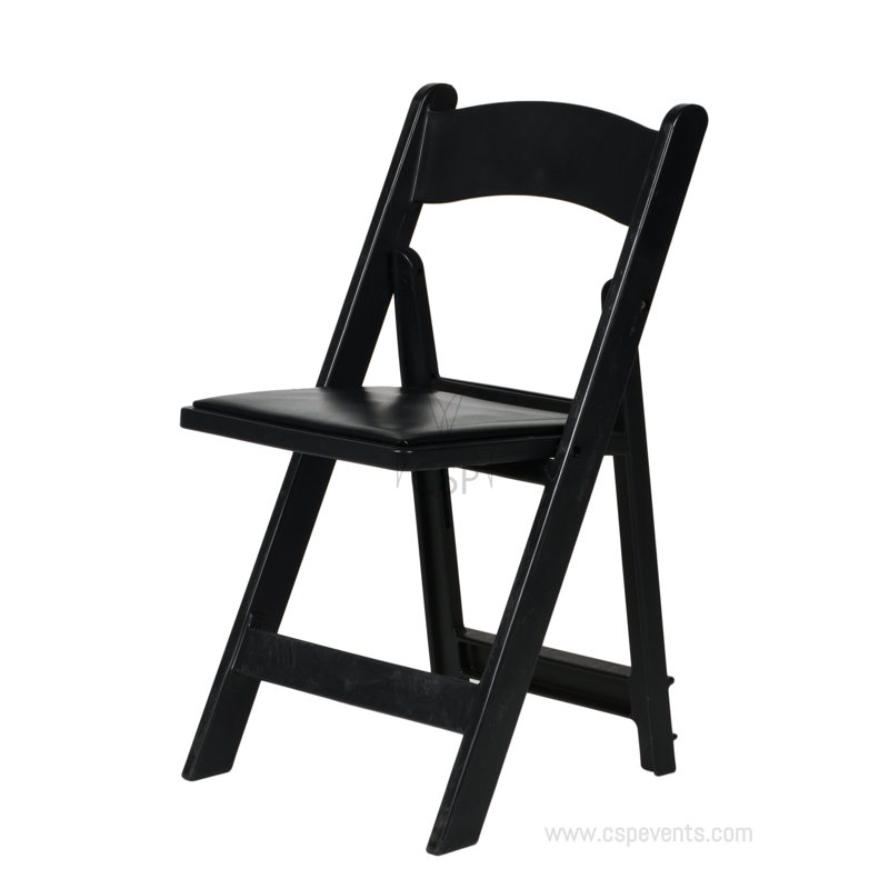 Chaises rembourrées pliantes avec sac de chaise, Noir