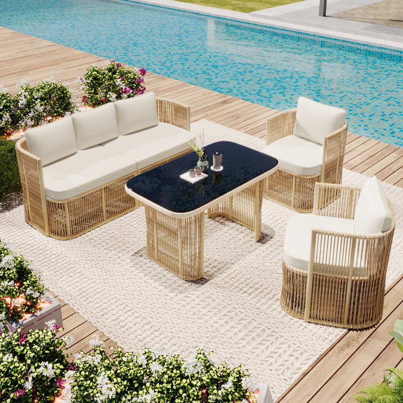 5 - Person Patio Dining Set with Rectangular Table