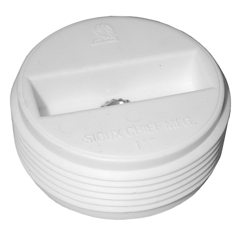 Jones Stephens 3 PVC Countersunk C/O PLUG With Ins - White