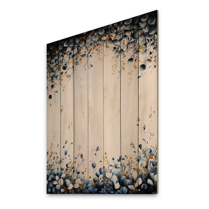Radiant Light Of Wildflowers II - Décoration murale traditionnelle en bois sur bois de pin naturel, H 20 po x l 10 po