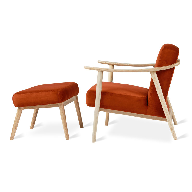 Baltic Armchair, Velvet Russet Velvet, Ash Natural