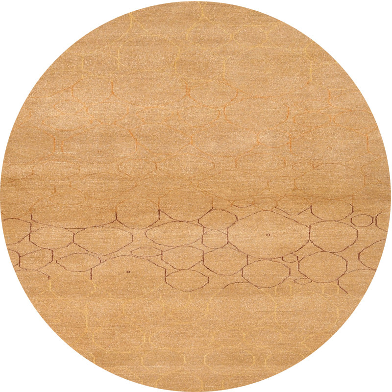 Surface beige contemporaine tapis, Rond 4 pi