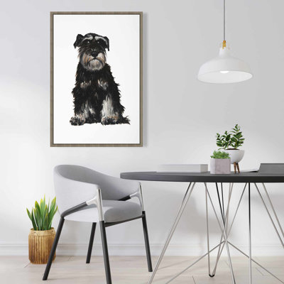 Miniature Schnauzer Framed Canvas | Bedroom for Pet Lovers