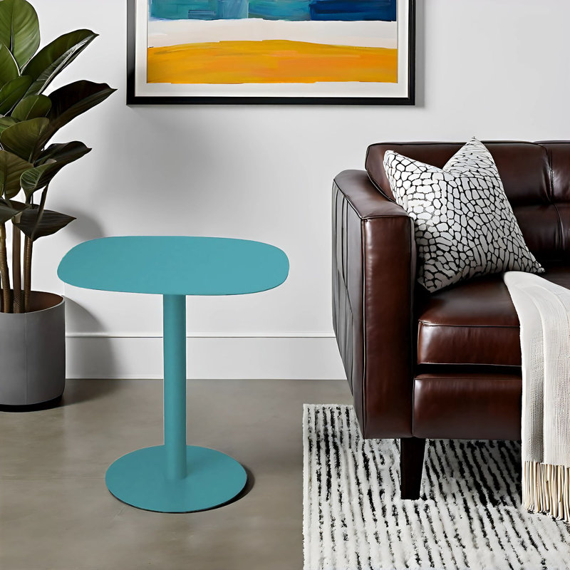 Ashlay Metal Side Table - End Table, Blue