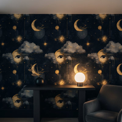 Papier peint céleste mural mystique amovible