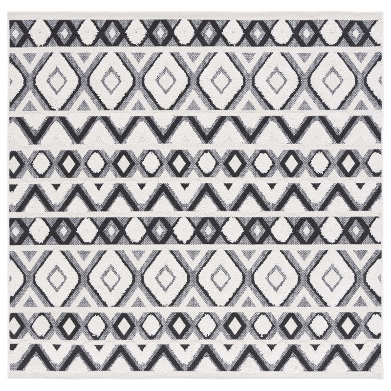 Cottage Performance Southwestern Indoor/Outdoor Area Rug, Square 6'7"