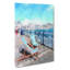 Upon Brighton Beach Pier In Abstract - Wrapped Canvas Painting-55372218