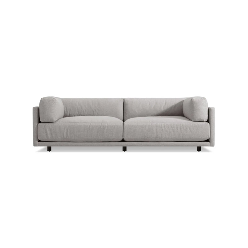 Sunday Sofa, Agnew Gray Textured Basketweave, 30" H x 102" W x 40" D