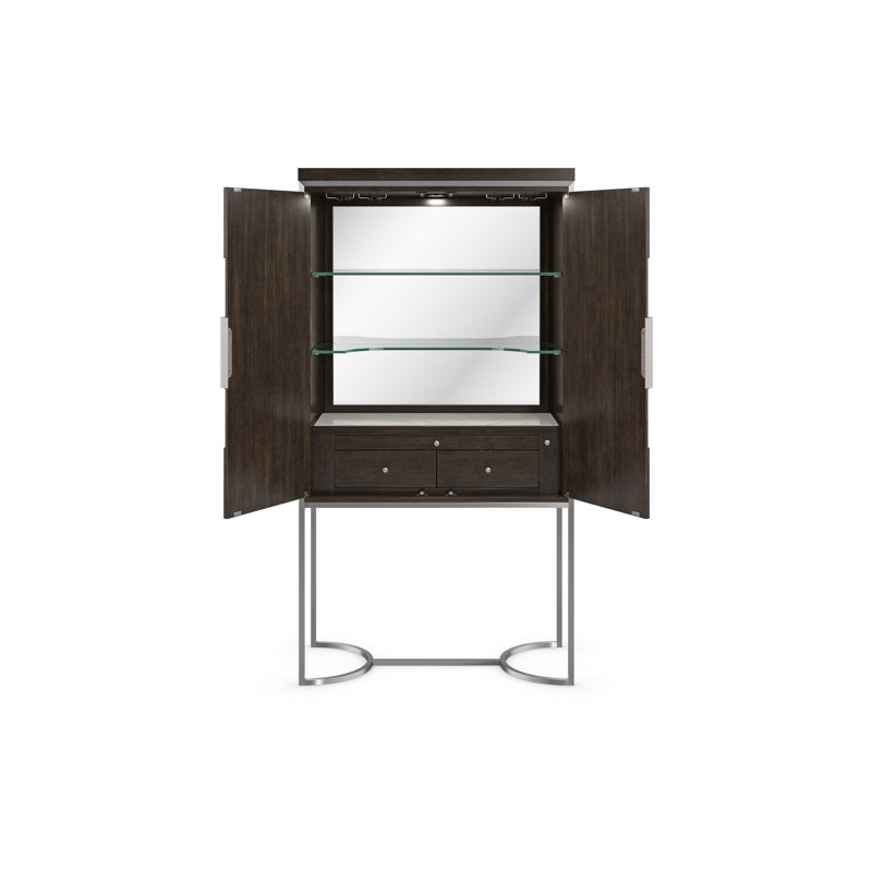 La Moda Solid Wood Bar Cabinet