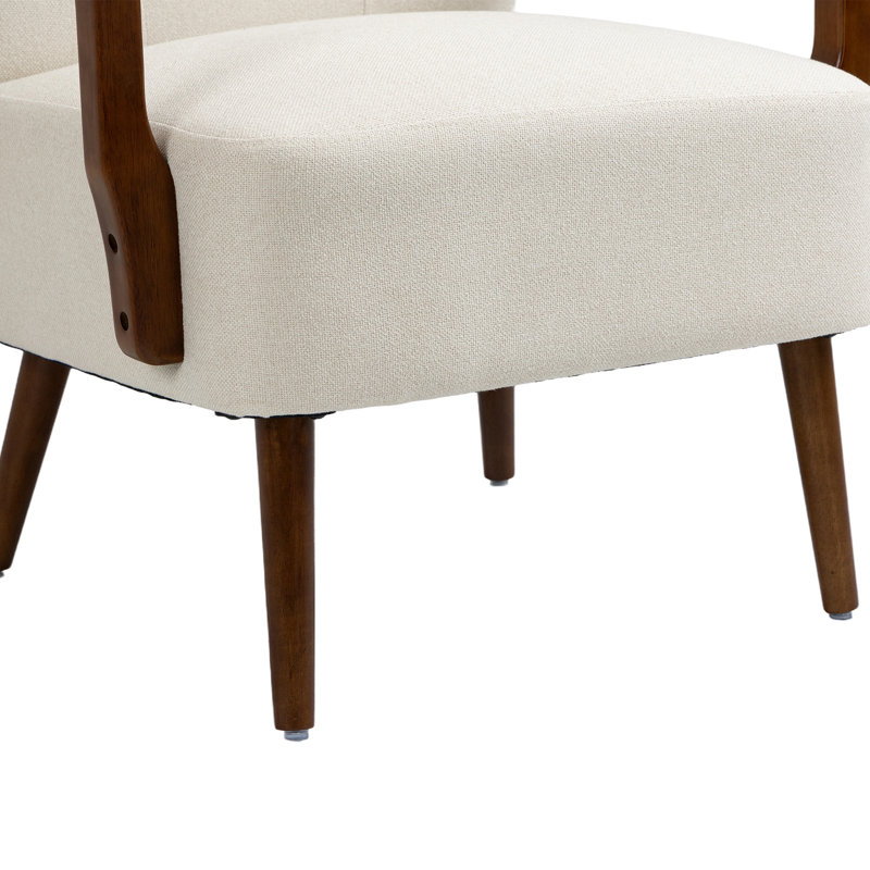 Fauteuil de 26,38 po de large Kardelen, Lin beige