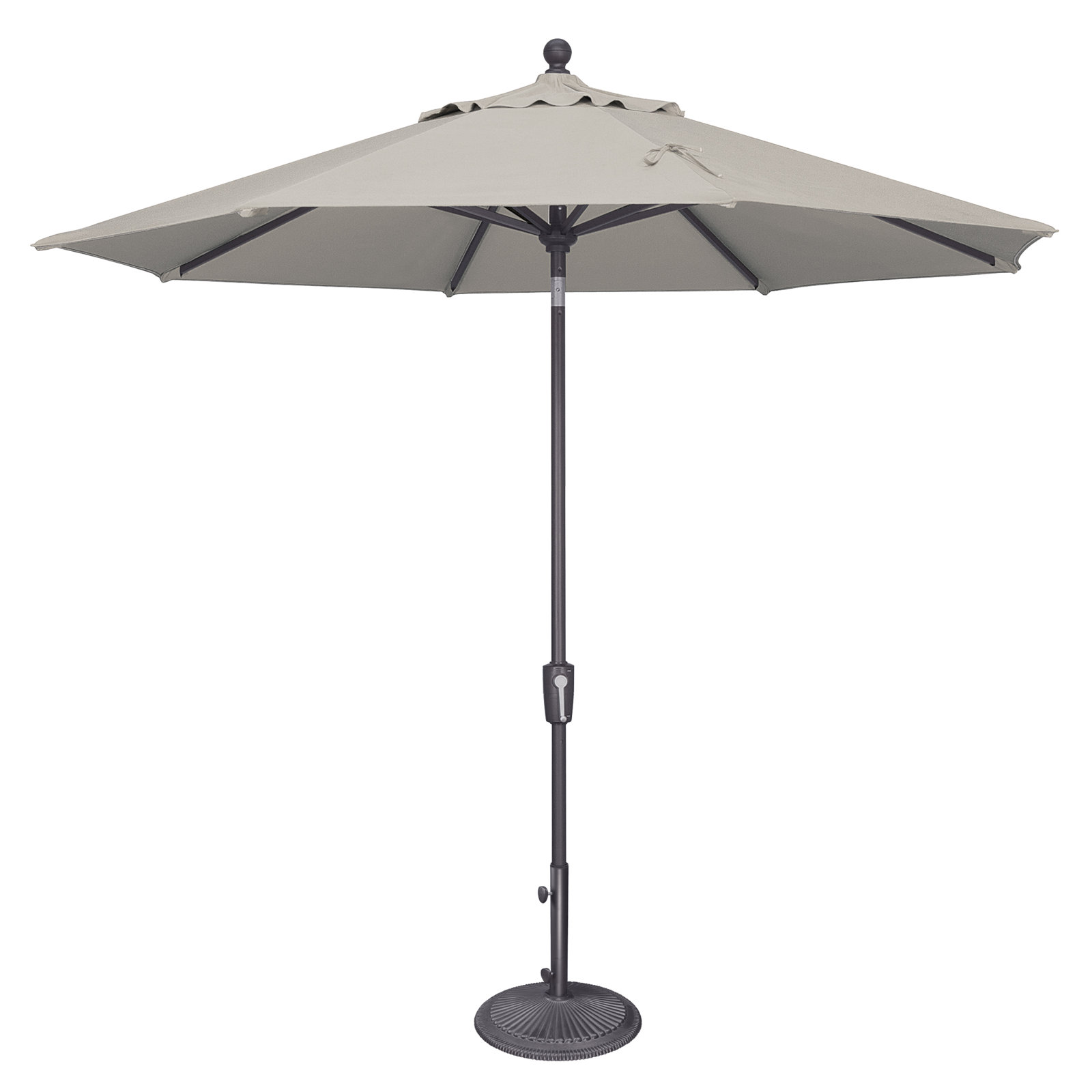Launceston Market Umbrella, Anthracite, 101.7" H x 108" W x 108" D, Silver Sunbrella Acrylic