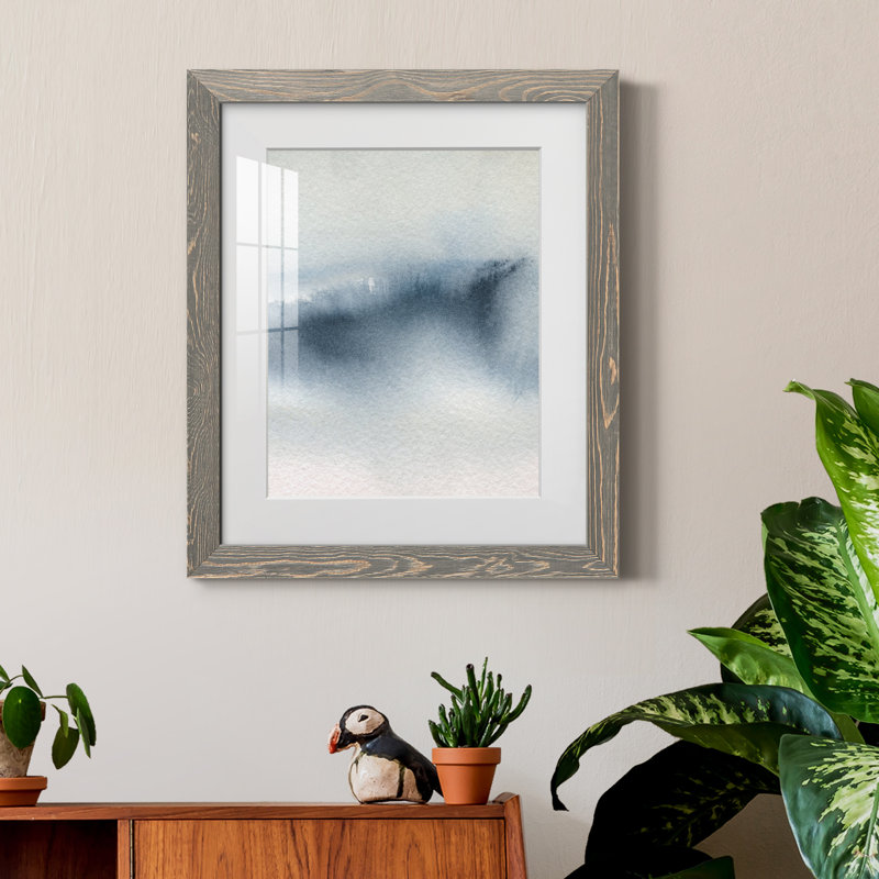 Summer Rain I - peinture encadrée, H 24 po x l 18 po x P 1,5 po, Cadre en papier gris