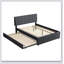 Lit plateforme tapissier avec lit gigogne