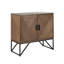 Armoire d'appoint rare avec base en bois de noyer naturel et base en métal: placage brun, base, option de rangement