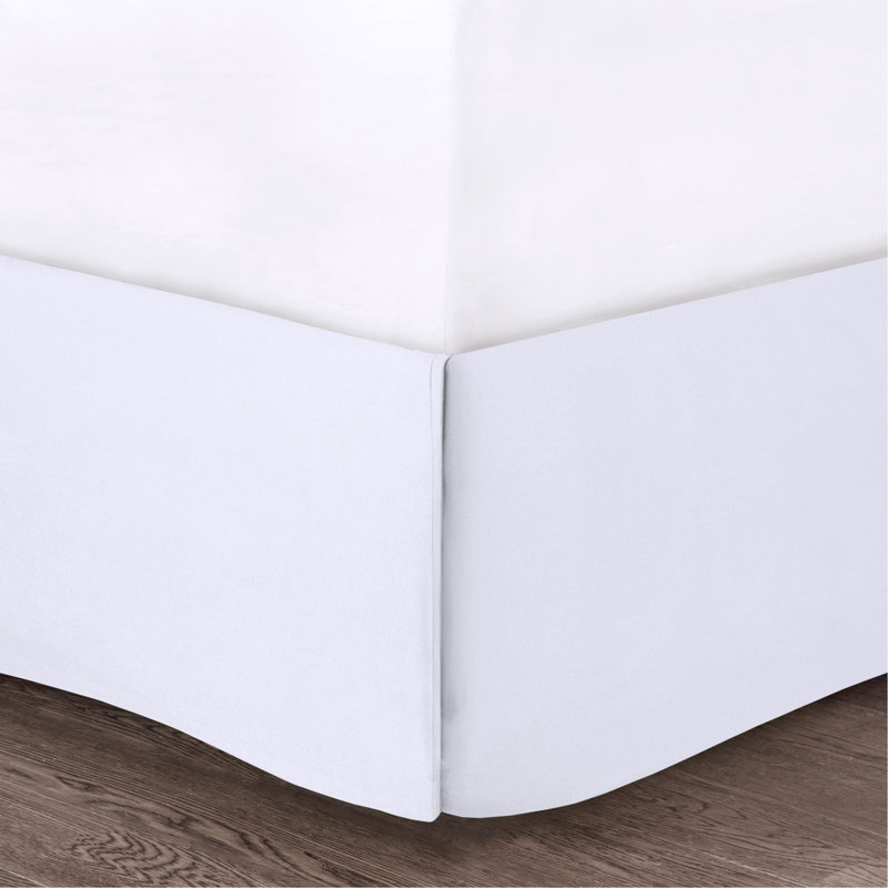 Ensemble d'édredon à volants en microfibre 5 pièces grand blanc, Édredon de grand lit + 4 pièces additionnelles