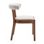 Ensemble de table à manger moderne, table de salle à manger rectangulaire et chaise de salle à manger rembourrée à dossier demi-tonneau avec structure en bois massif pour la salle à manger / cuisine-1566693985-1566693984-1561335563