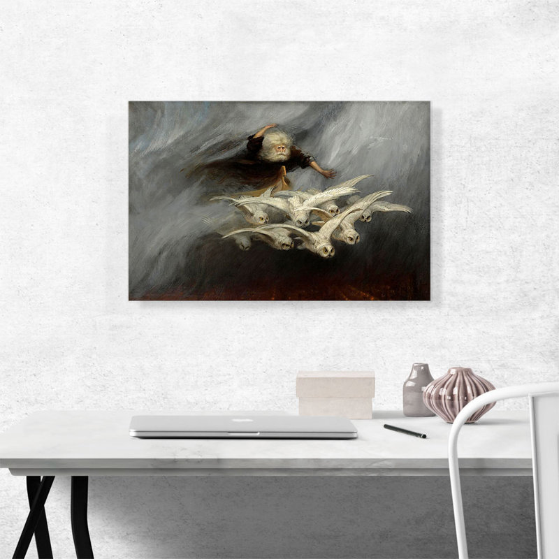 «Four Seasons Winter» par William Holbrook Beard - reproduction d'art sur toile tendue, H 18 po x l 26 po x P 0,75 po