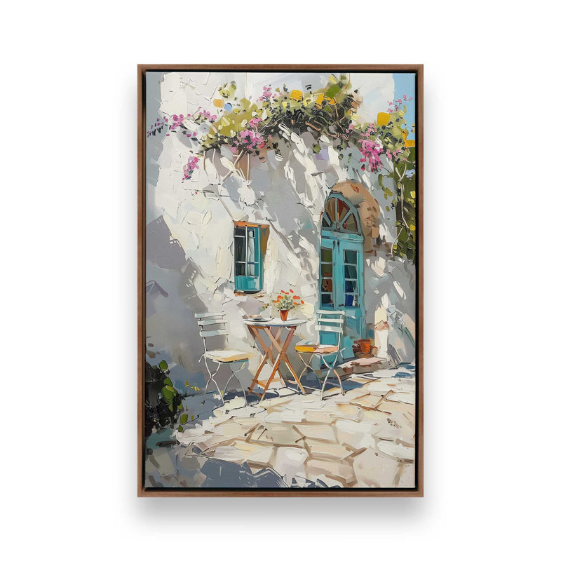 Impression sur toile Bougainville Break, Cadre flottant en noyer, 8 po x 12 po