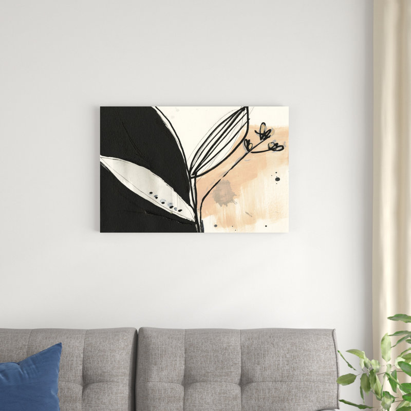 Floral Synergy I par Jennifer Goldberger - peinture sur toile tendue, H 20 po x l 30 po