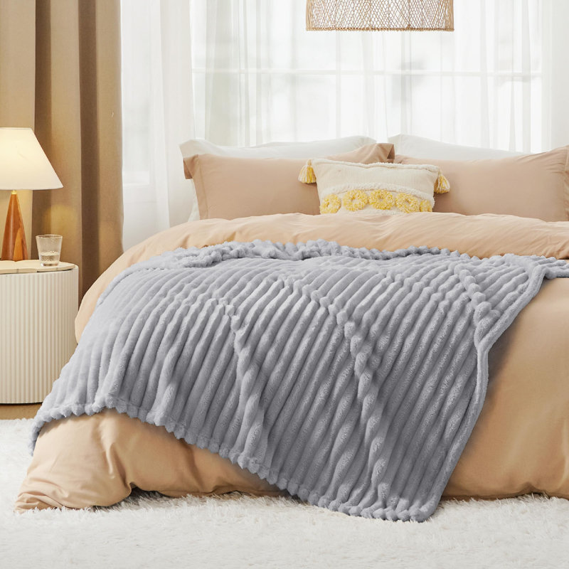 Bedsure Fitted Sheet Deep - Bed Sheets Extra Deep Pocket made of Soft Brushed Microfiber for Bed, 170cm x 130cm, Light Grey
