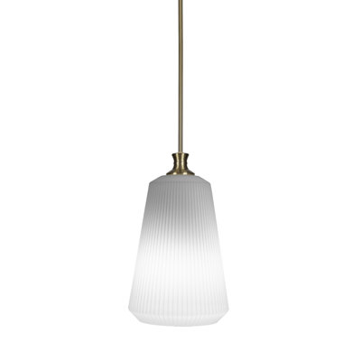 Luminaire suspendu à tige avec verre 11 po Carina