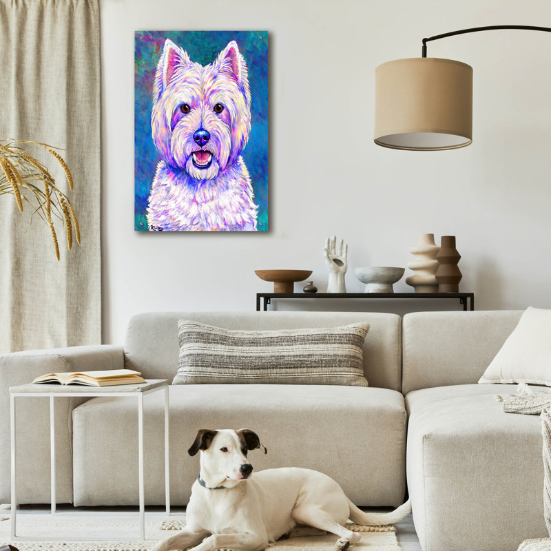 «West Highland White Terrier» par Rebecca Wang Art, H 36 po x l 24 po x P 0,2 po