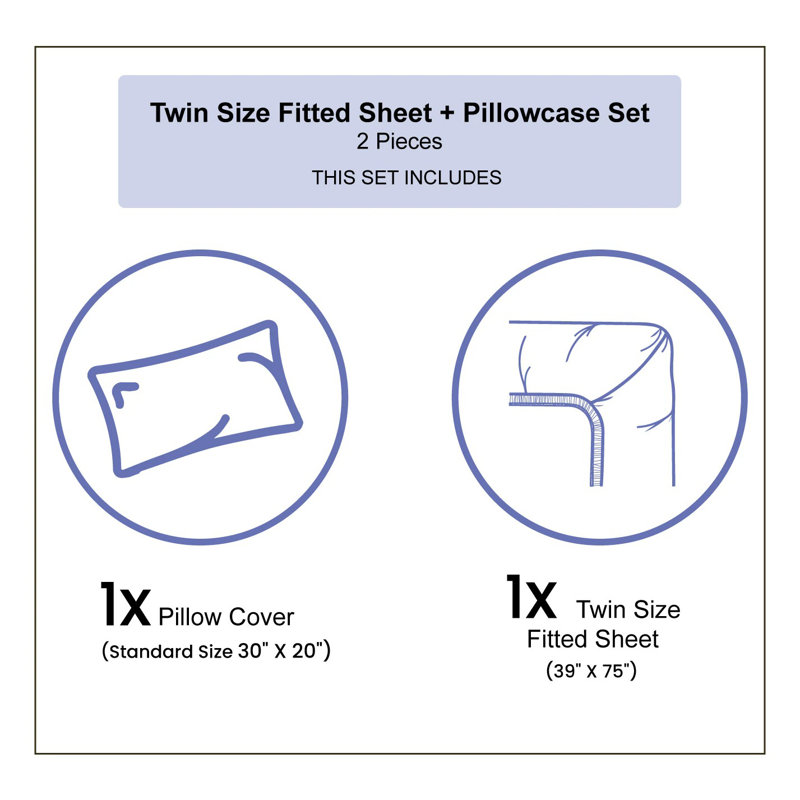 Twin White Microfiber Kids Dog Print Sheet Set
