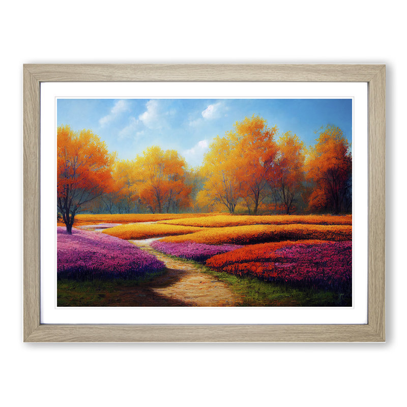 A Popular Spring Forest - Framed Print, 25cm H x 34cm W x 2cm D, Oak Framed