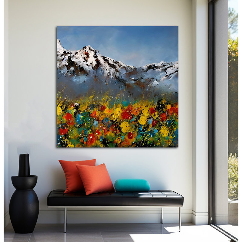 Fleurs dans les Alpes I, H 24 po x l 24 po