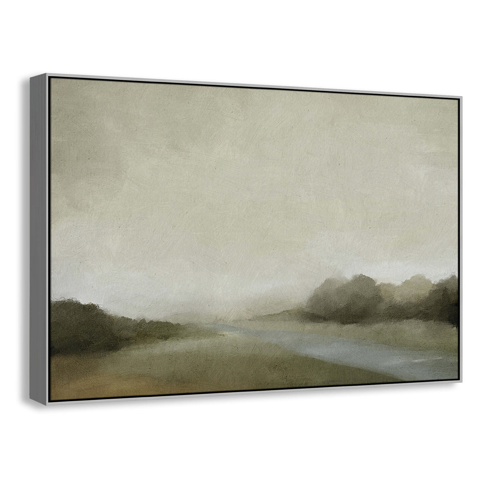 Vanora "Lovers Creek" Painting, 41.5" H x 61.5" W, Silver