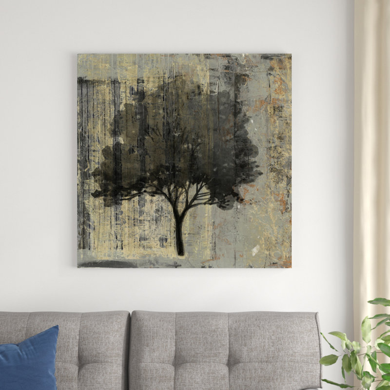 Composition avec arbre II, H 36 po x l 36 po