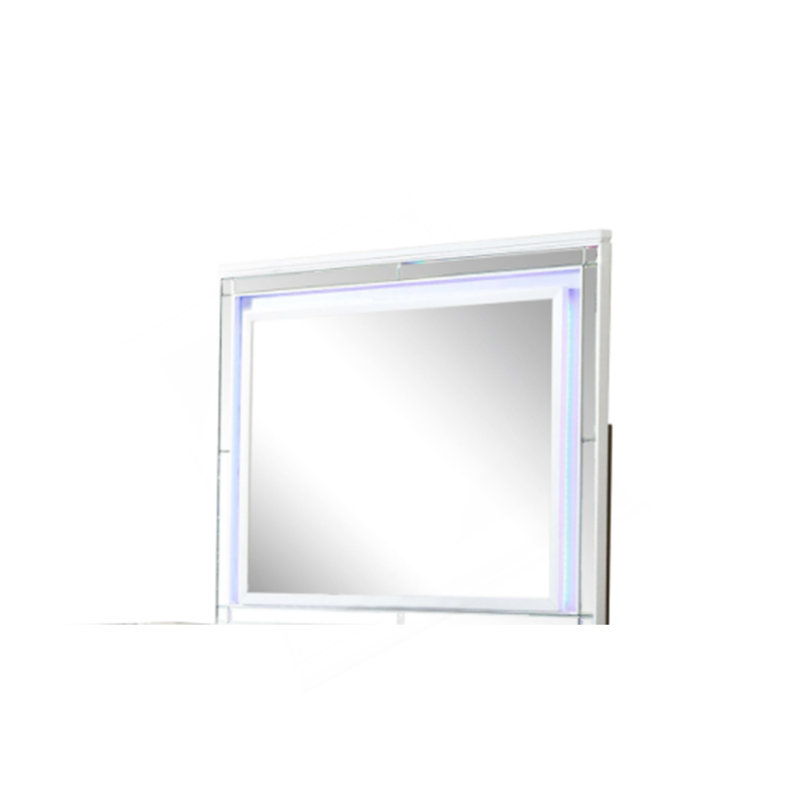Miroir Sterling avec cadre DEL fabriqué en bois