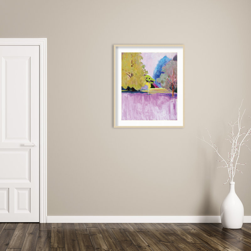 «Lilac Summer» par Marco Cazzulini - reproduction d'un seul cadre, H 41 po x l 35 po x P 1 po, Brun