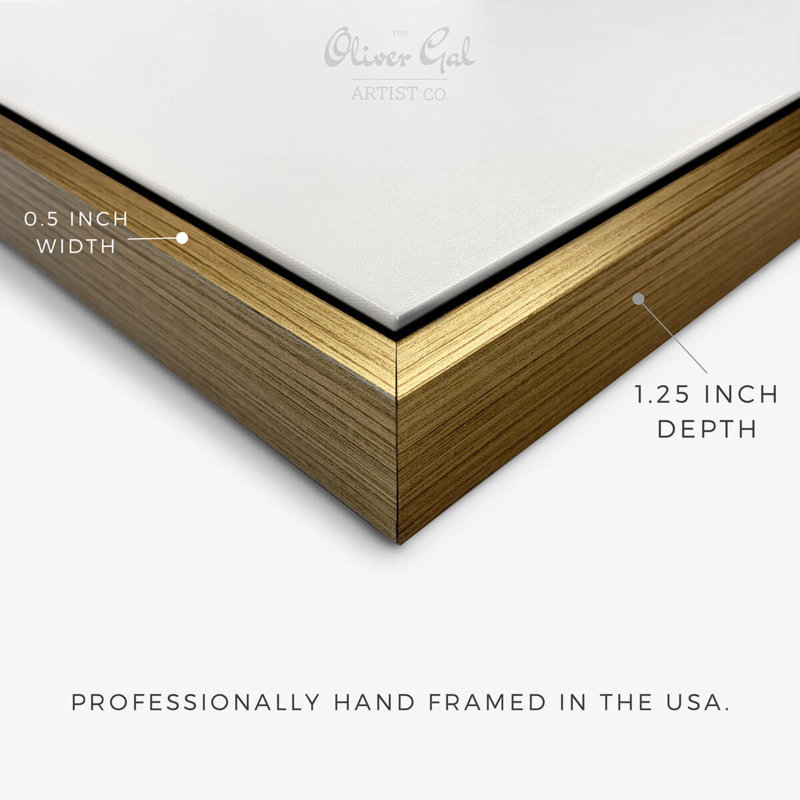 Oliver Gal Vibrant Connections I Abstract - Heavy Gel Top Coat Framed Canvas Art, 37" H x 25" W, Gold