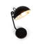 Ensemble de 2 lampes de table Kryo, cadre incurvé, abat-jour dôme pivotant, métal noir 24 po