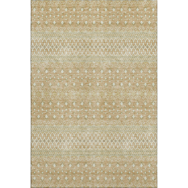 Premium Machine Washable Prisco Copper Rug