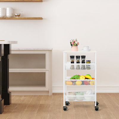 Kaydenze 17.1'' W Storage Rack with Wheels