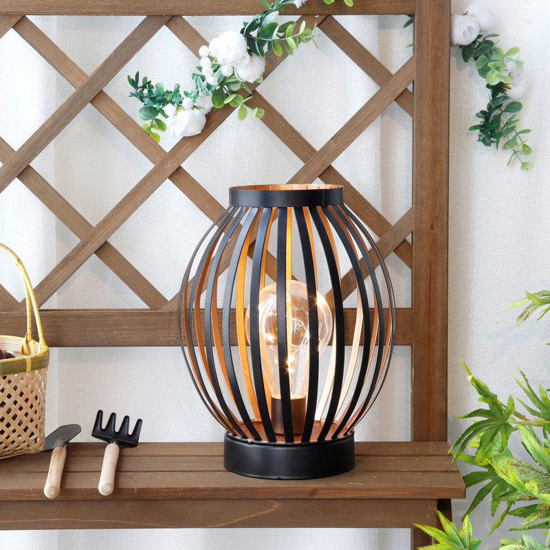 Lampe de chevet noire sans fil 8,3 po à piles 