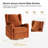 Ceandra 29.5" Wide Swivel Glider Power Recliner with Built-In Nightlight-115692102