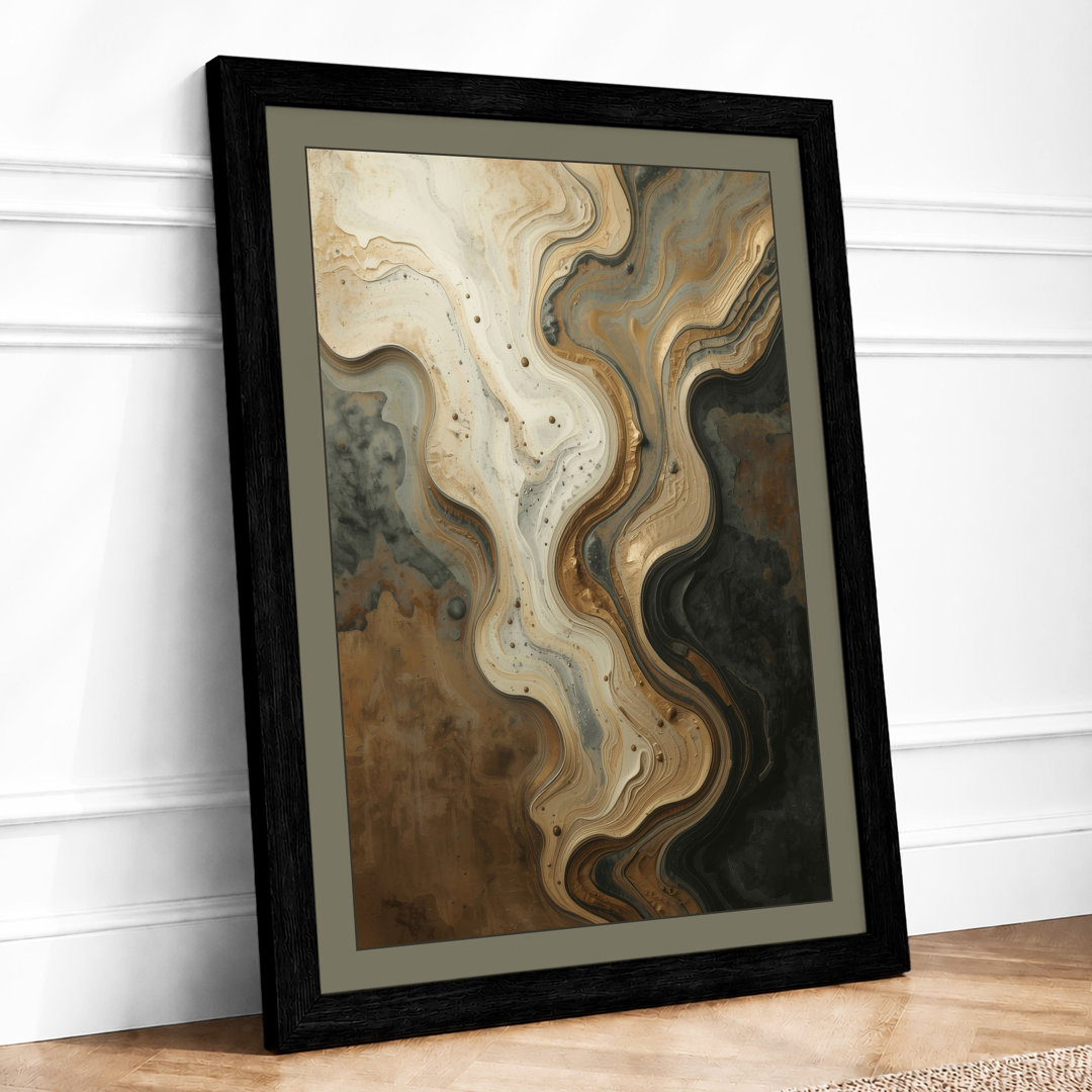 Divided Earth Abstract - Framed Print