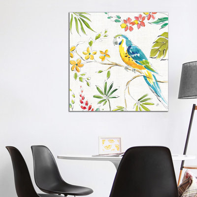 Tropical Oasis, White by Daphne Brissonnet - Wrapped Canvas Gallery-Wrapped Canvas Giclée