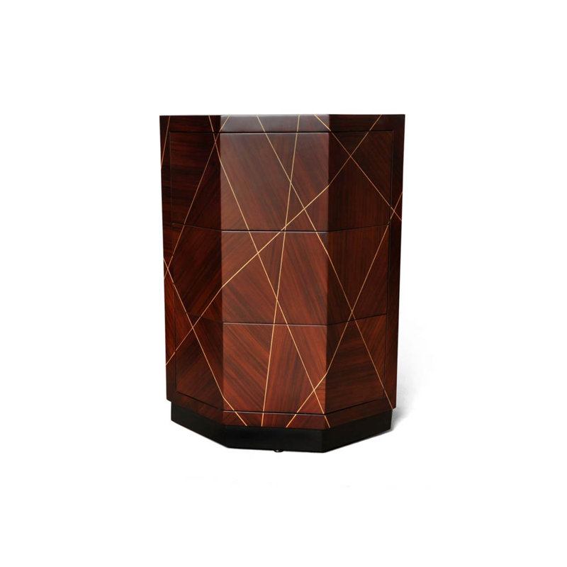 Ameika 50cm W Solid Wood Bedside Table