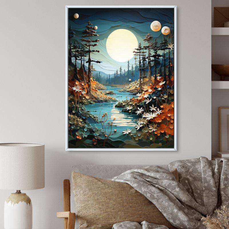 Fairlight Canada Canadian Wilderness This, H 20 po x l 12 po x P 1 po, Cadre flottant blanc