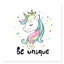 «Be Unique», impression sur papier licorne-47848662-47483379