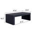 Table basse moderne à nervures noires modernes pour le salon, table centrale à profil bas de 47,6 pouces | Idée de cadeau